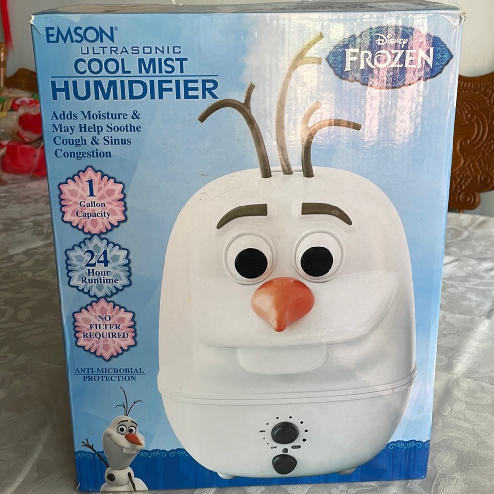 Olaf Humidifier- Emson Ultrasonic Cool Mist Humidifier - Disney Frozen